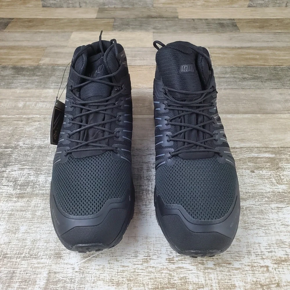 Inov-8 Roclite G 345 GTX Men Hiking Shoe Sz 11.5 Black Lace Up Mid Top Round Toe